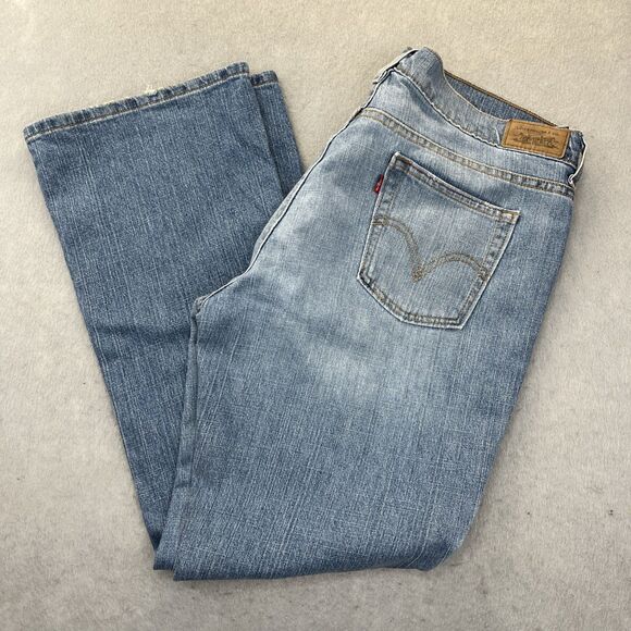 Levis 515 Jeans Womens Size 12 s Blue High Rise Cotton Stretch Bootcut Fit Denim - Picture 1 of 16